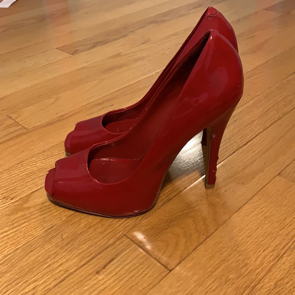 Bright red stilettos